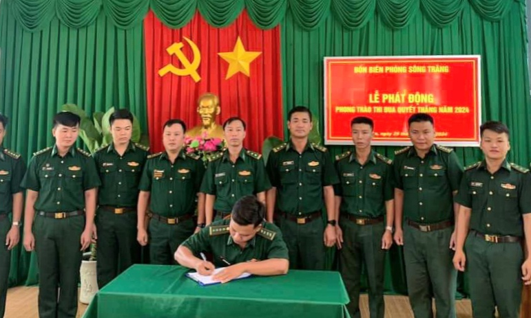 Đồn Biên phòng Sông Trăng phát động phong trào thi đua Quyết thắng năm 2024