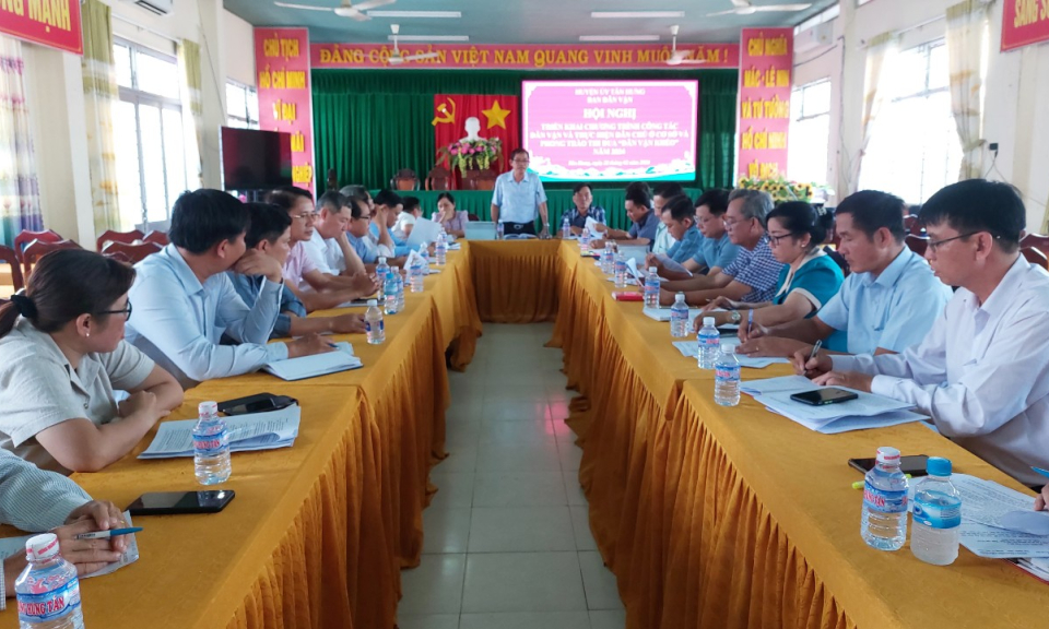 Ban Dân vận Huyện ủy Tân Hưng triển khai công tác thi đua năm 2024