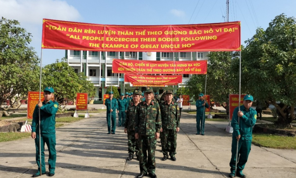 Ban Chỉ huy Quân sự huyện Tân Hưng tổ chức Ngày chạy thể thao quân sự (CISM) kết hợp Ngày chạy Olympic năm 20242024