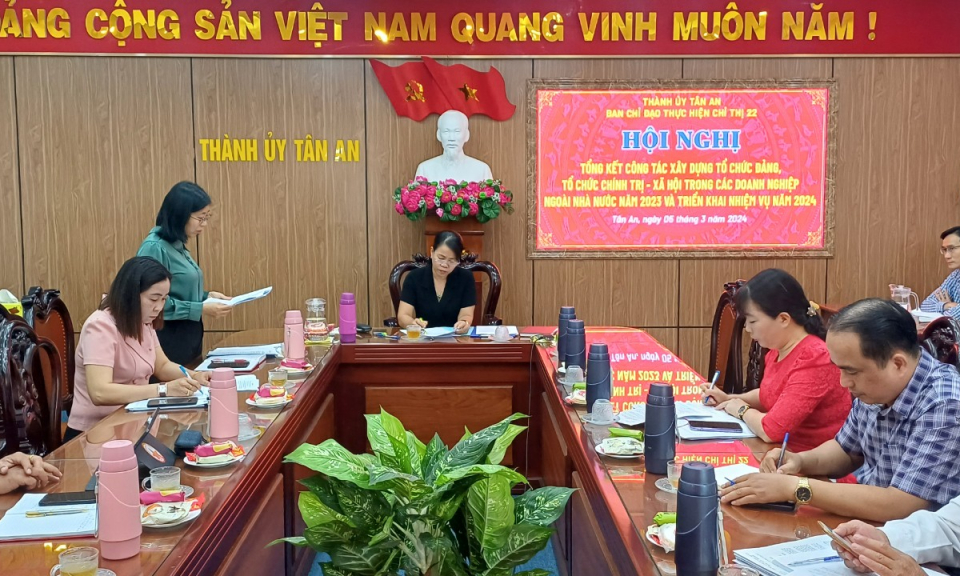 Thành phố Tân An tổng kết thực hiện Chỉ thị 22 của Ban Thường vụ Tỉnh ủy 