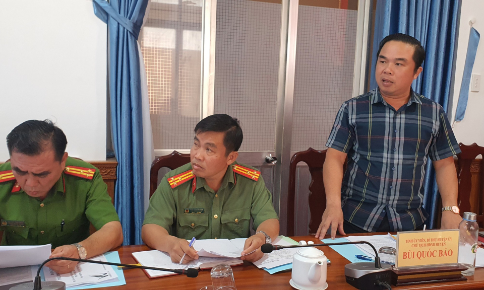  Công an tỉnh làm việc với huyện Tân Thạnh về xây dựng trụ sở Công an huyện