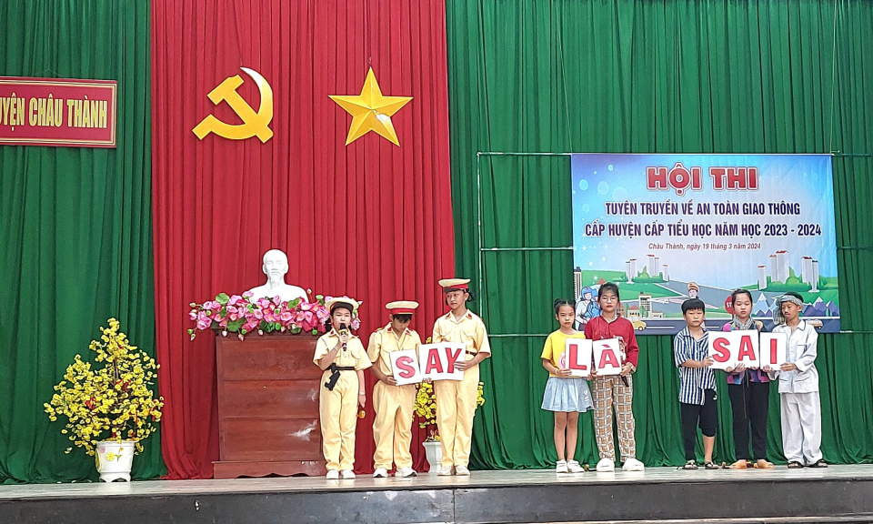 Huyện Châu Thành tổ chức hội thi tuyên truyền ATGT bậc tiểu học
