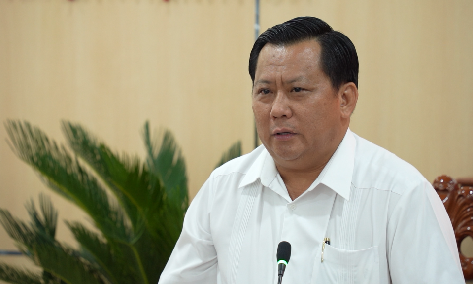 Lãnh đạo tỉnh làm việc tại huyện Thạnh Hóa về tình hình kinh tế - xã hội quý I/2024