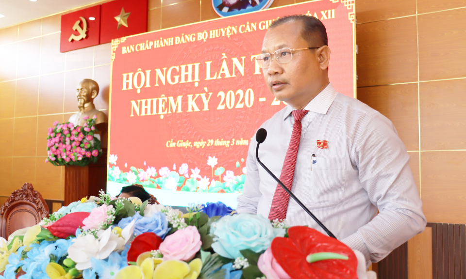 Hội nghị lần thứ 20 Ban Chấp hành Đảng bộ huyện Cần Giuộc