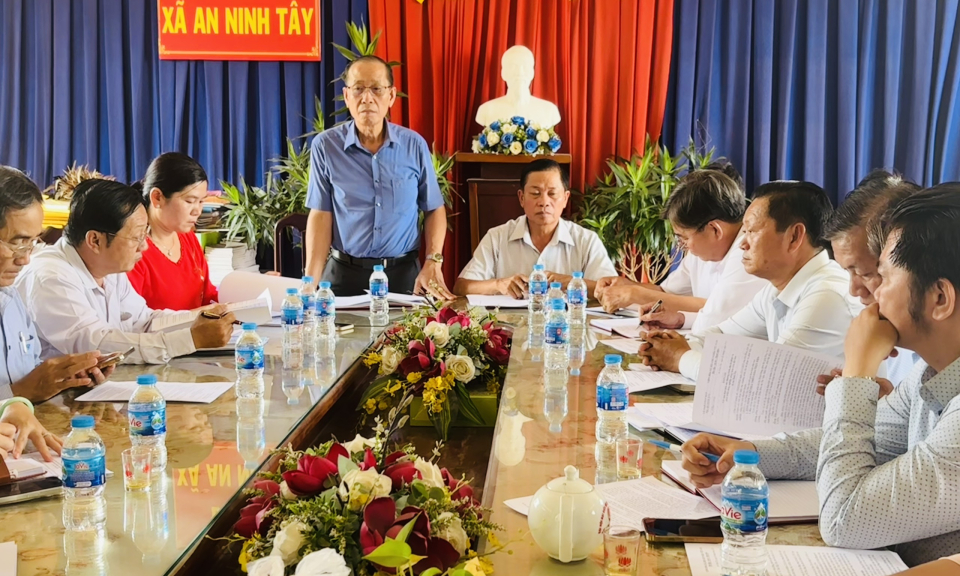 Đức Hòa giám sát các chương trình, dự án phát triển nông nghiệp  tại xã An Ninh Tây