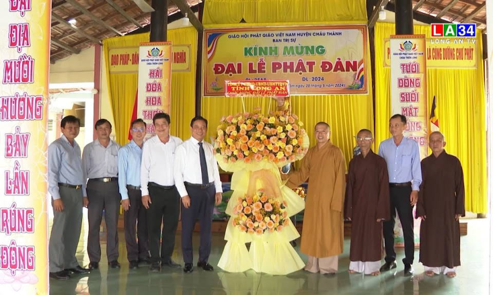 Lãnh đạo tỉnh chúc mừng Đại lễ Phật đản tại huyện Châu Thành