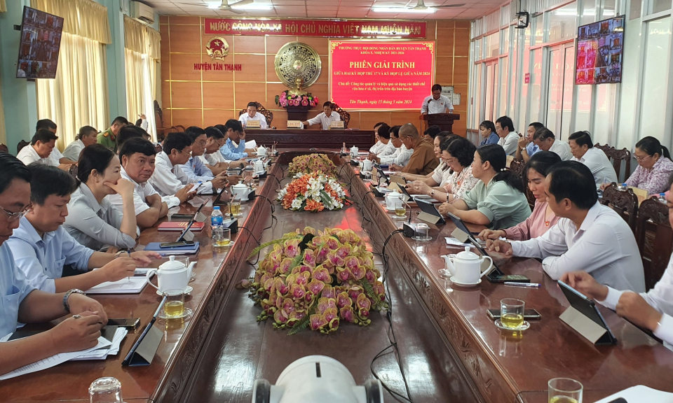 HĐND huyện Tân Thạnh phiên họp chất vấn và giải trình về thiết chế văn hóa ở cơ sở