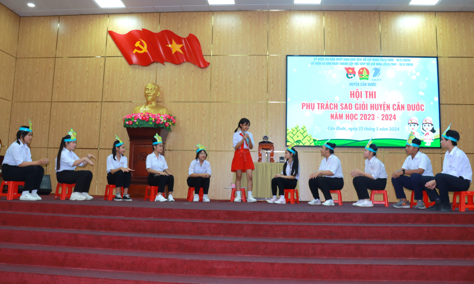 Hội đồng Đội huyện Cần Đước tổ chức hội thi phụ trách Sao giỏi năm học 2023 - 2024
