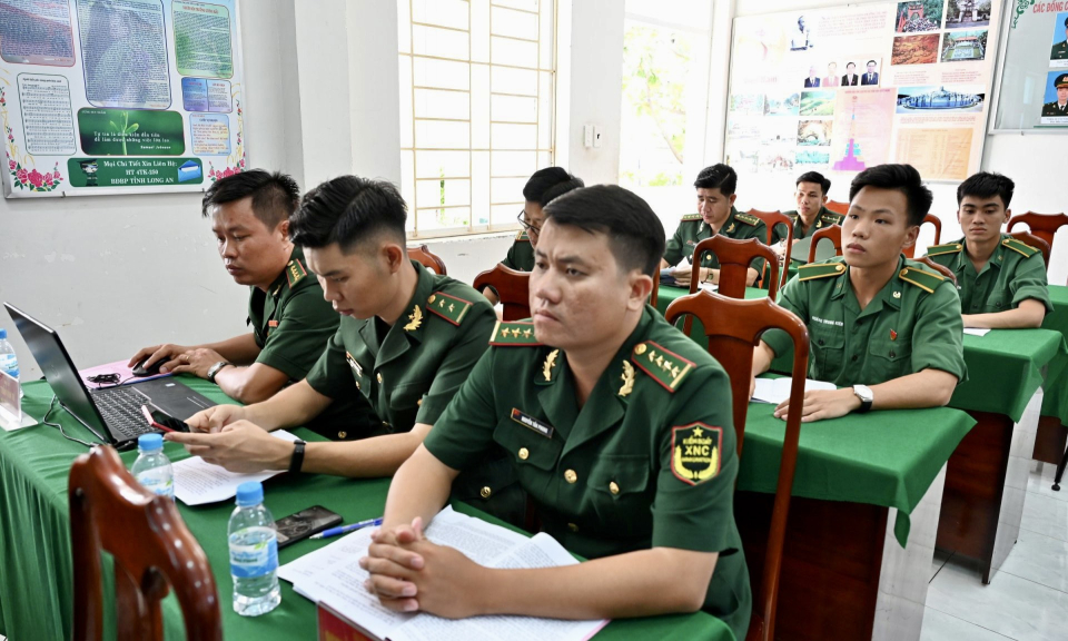 Đồn Biên phòng cửa khẩu Cảng Bến Lức tổng kết phong trào thi đua Quyết thắng 