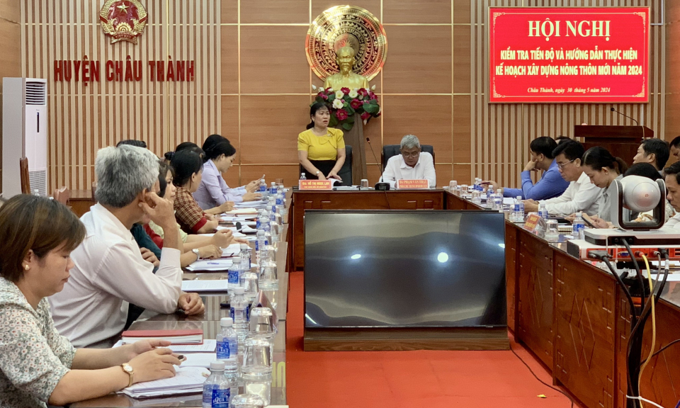 Văn phòng Điều phối nông thôn mới tỉnh làm việc tại huyện Châu Thành