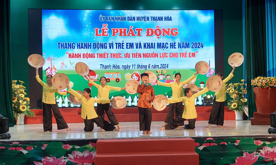 Thạnh Hóa phát động Tháng hành động vì trẻ em và Khai mạc hè năm 2024