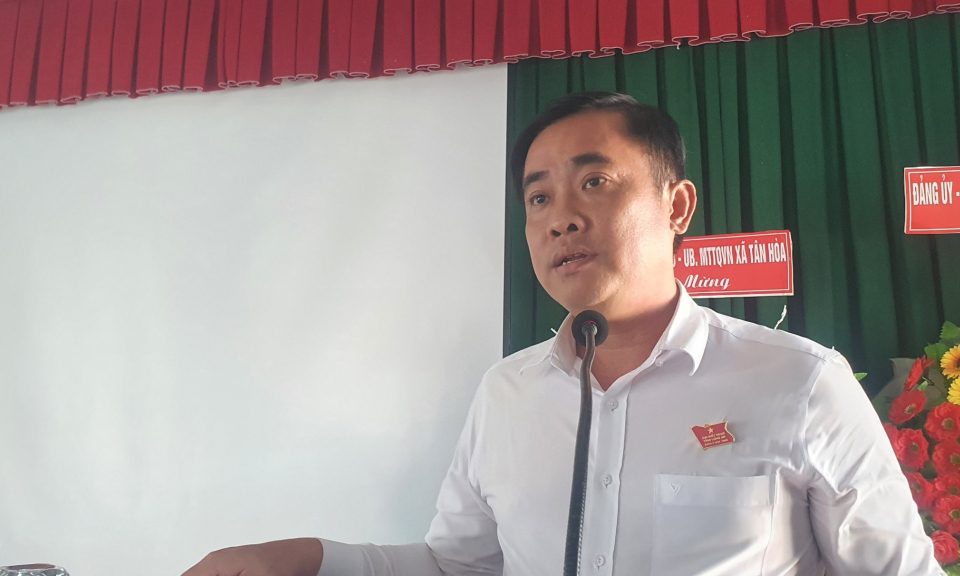 Đại biểu HĐND tỉnh tiếp xúc cư tri  tại Tân Thạnh