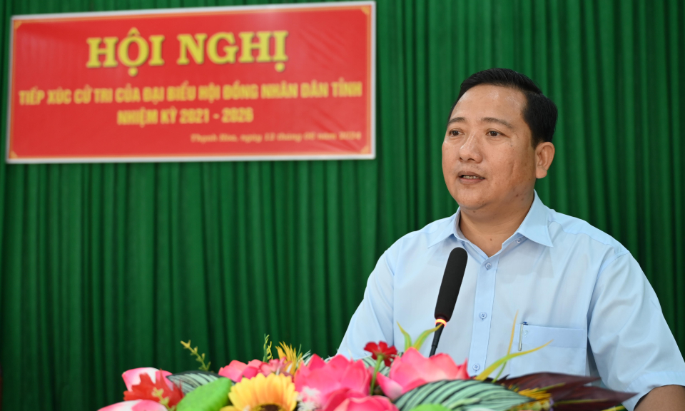 Đại biểu HĐND tỉnh Long An tiếp xúc cử tri xã Thạnh Hòa huyện Bến Lức