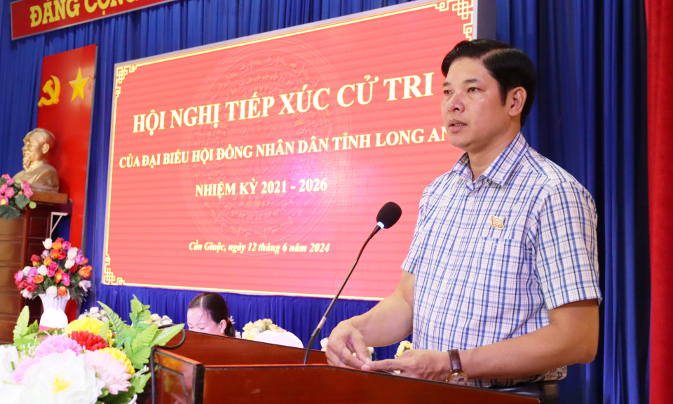 Đại biểu HĐND tỉnh Long An tiếp xúc cử tri thị trấn Cần Giuộc 