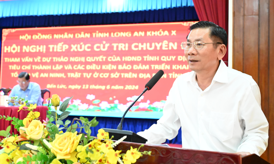 Tiếp xúc cử tri chuyên đề thành lập Tổ bảo vệ an ninh, trật tự ở cơ sở