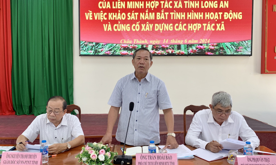 Khảo sát tình hình hoạt động Hợp tác xã trên địa bàn huyện Châu Thành