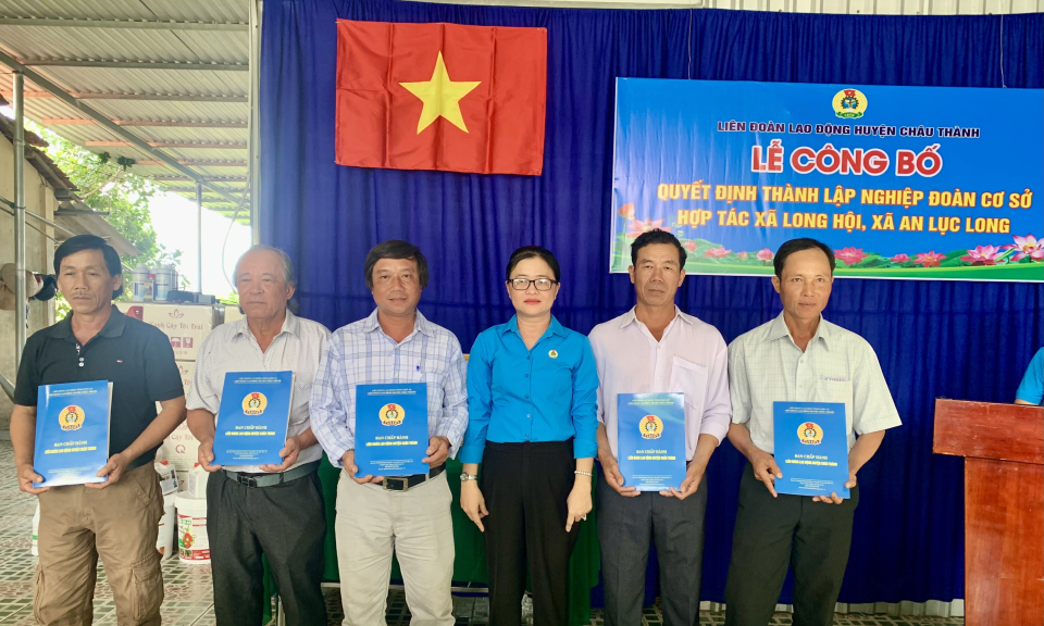 Ra mắt Nghiệp đoàn cơ sở Hợp tác xã đầu tiên tại huyện Châu Thành
