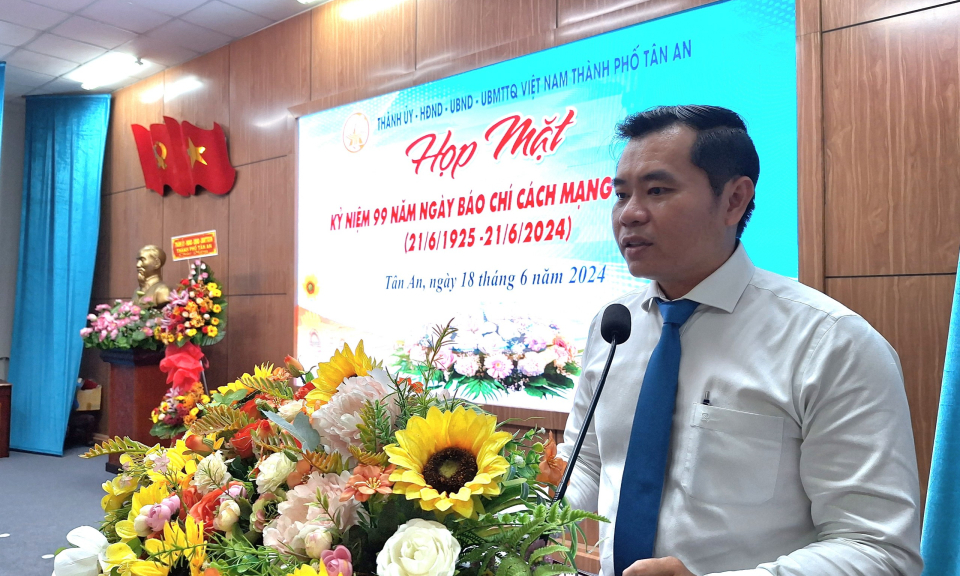 Thành phố Tân An họp mặt phóng viên nhân kỷ niệm 99 năm Ngày Báo chí Cách mạng Việt Nam