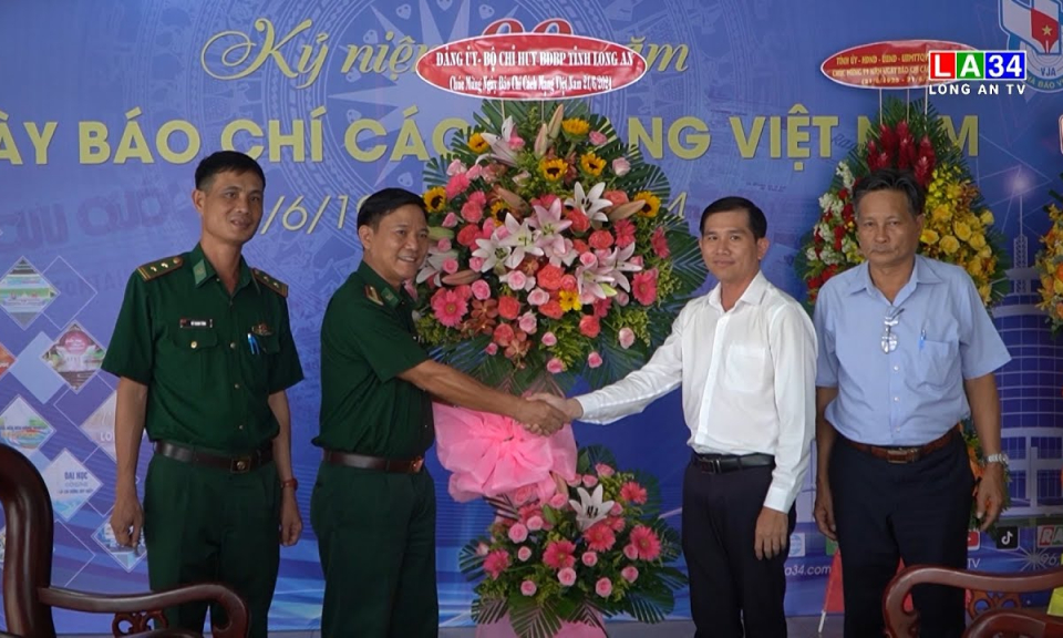 Bộ đội Biên phòng tỉnh chúc mừng Đài Phát thanh và Truyền hình Long An nhân Ngày Báo chí Cách mạng Việt Nam