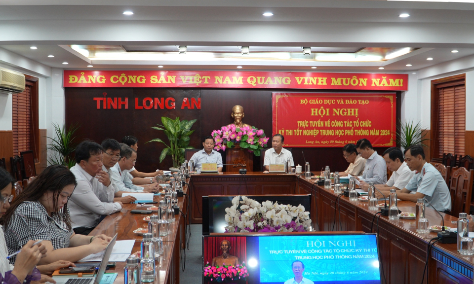 Hội nghị trực tuyến về công tác tổ chức thi tốt nghiệp Trung học Phổ thông năm 2024