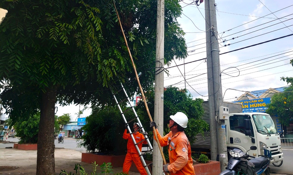 Cần Đước tăng cường các biện pháp hạn chế thiệt hại do mưa giông