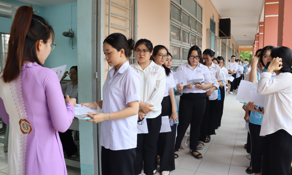Cần Giuộc: 1.637 thí sinh tham gia kỳ thi Tốt nghiệp THPT năm 2024