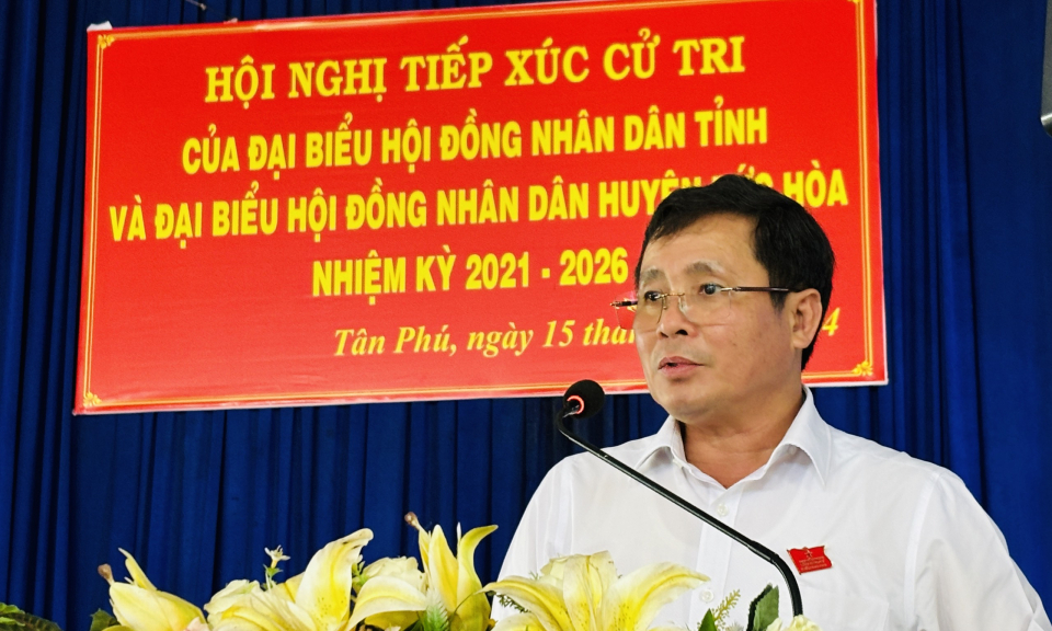 Đại biểu HĐND tỉnh tiếp xúc cử tri huyện Đức Hòa 