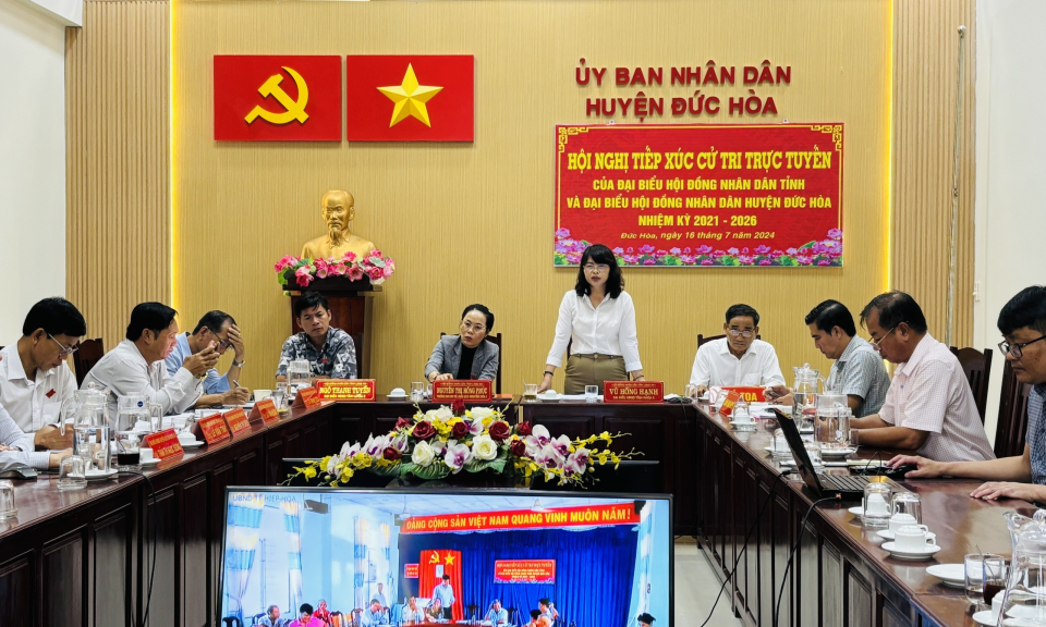Đức Hòa: Đại biểu HĐND tỉnh, huyện tiếp xúc cử tri 6 xã, thị trấn
