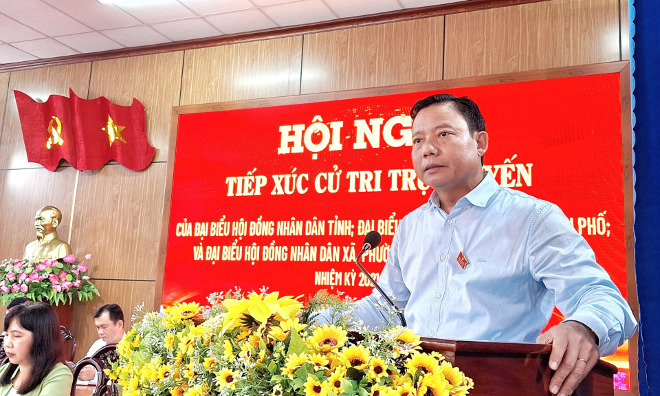 Đại biểu HĐND tỉnh tiếp xúc cử tri thành phố Tân An