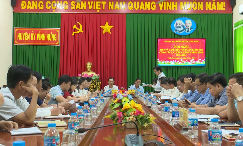Vĩnh Hưng kiểm tra cải cách hành chính năm 2024