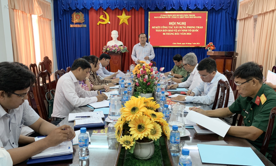 Châu Thành sơ kết Phong trào toàn dân bảo vệ an ninh Tổ quốc 