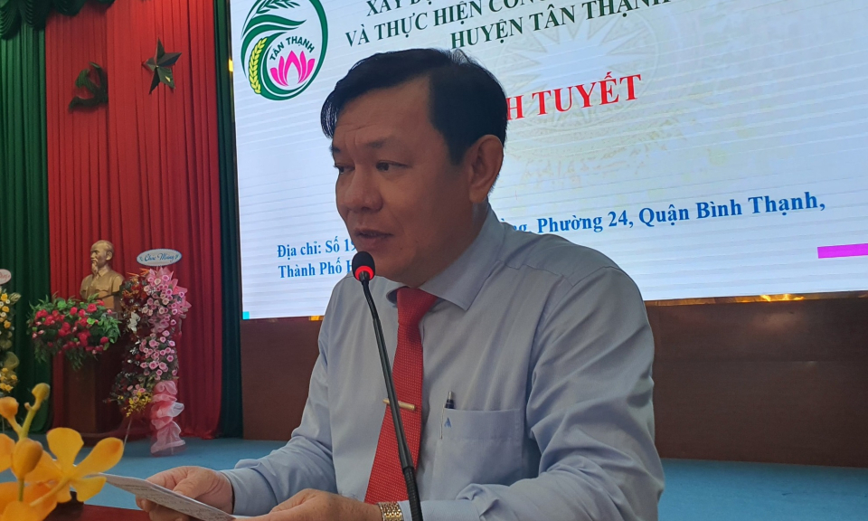 Tân Thạnh tri ân nhà tài trợ vì sự phát triển và an sinh xã hội