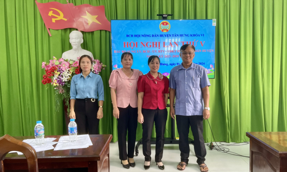 Hội nghị Ban chấp hành Hội Nông dân huyện Tân Hưng lần thứ 5, khóa VI