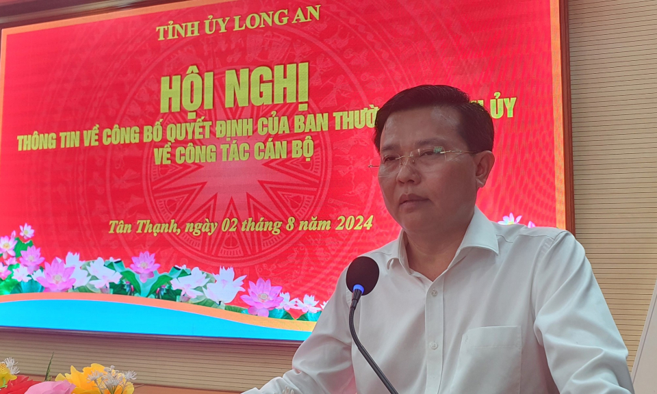 Phó Bí thư Thường trực Tỉnh ủy - Nguyễn Thanh Hải làm việc với huyện Tân Thạnh