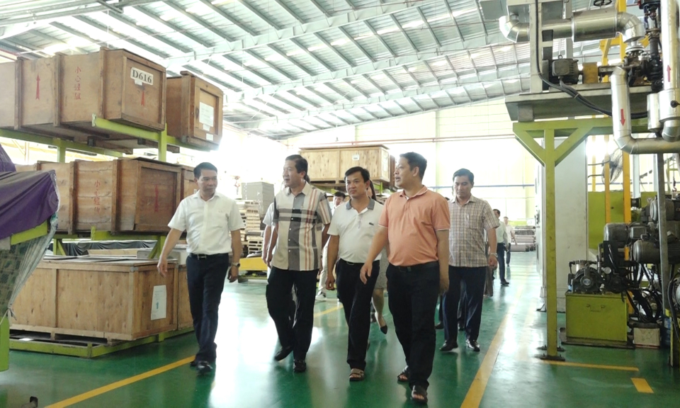 Lãnh đạo huyện Đức Hòa thăm thực tế khu công nghiệp 