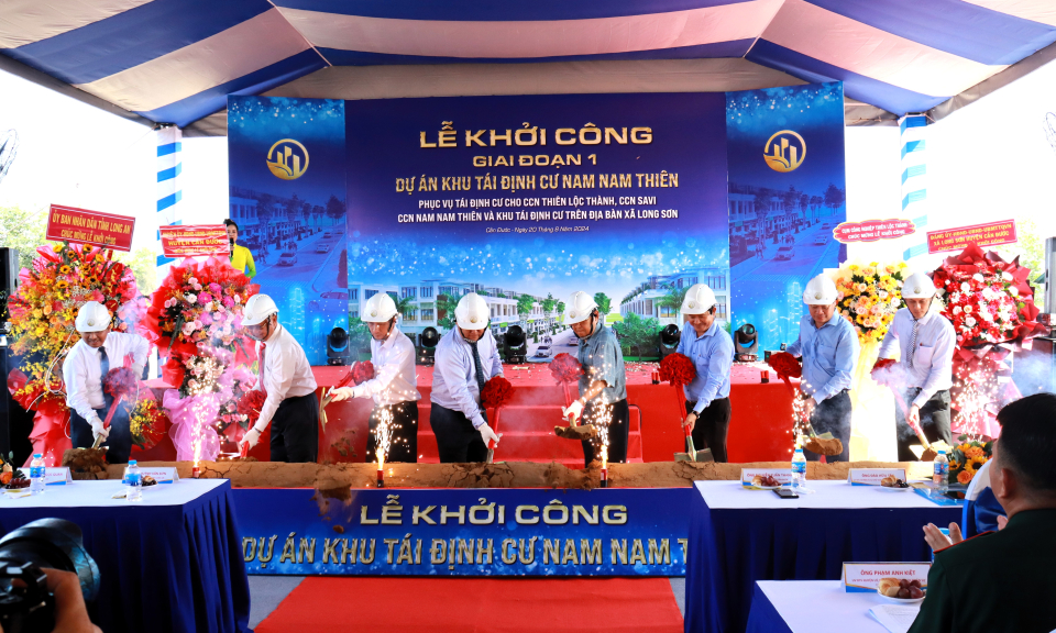 Khởi công dự án khu tái định cư Nam Nam Thiên giai đoạn 1 tại xã Long Sơn huyện Cần Đước