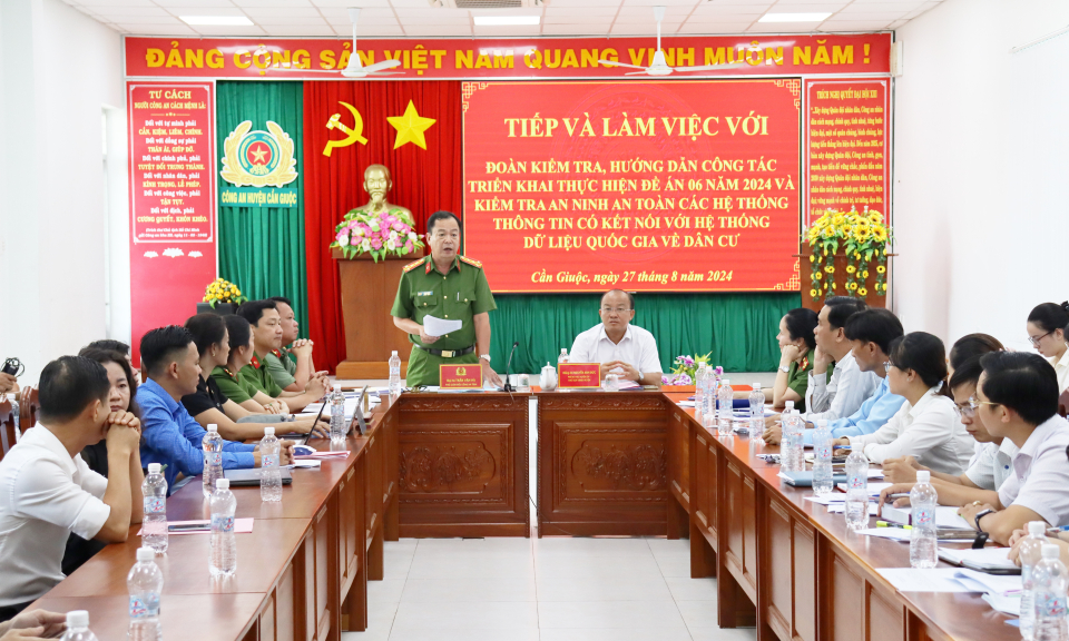 Tỉnh kiểm tra việc triển khai thực hiện Đề án 06 tại huyện Cần Giuộc