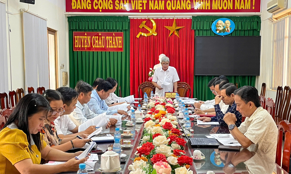 Châu Thành thông qua dự thảo Báo cáo chính trị trình Đại hội Đảng bộ huyện