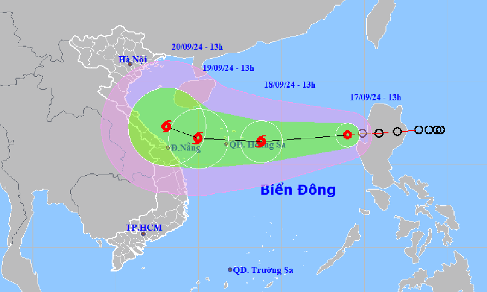 Áp thấp nhiệt đới có khả năng mạnh lên thành bão trên Biển Đông