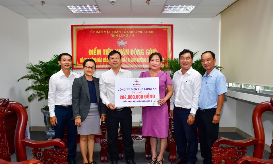 Công ty Điện lực Long An chung tay hướng về miền Bắc