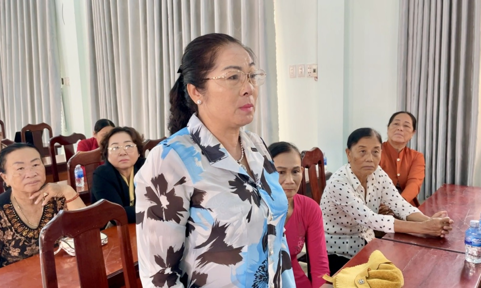 Tân Hưng đối thoại với cán bộ, hội viên, phụ nữ 