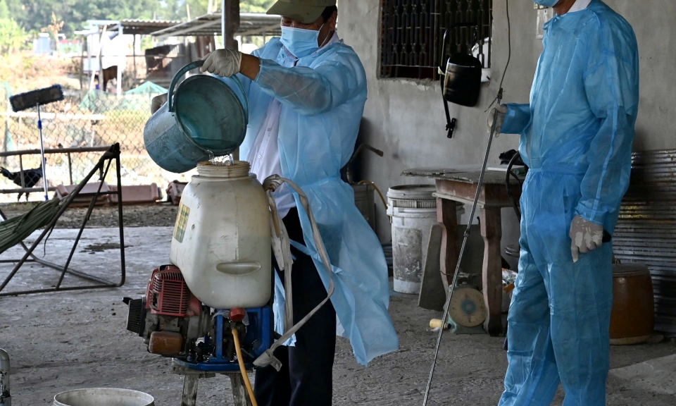 Bến Lức thực hiện tháng tổng vệ sinh, khử trùng, tiêu độc môi trường