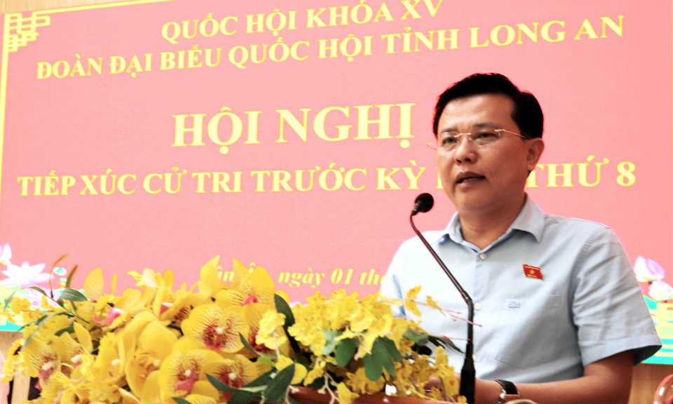 Đoàn Đại biểu Quốc hội tỉnh Long An tiếp xúc cử tri huyện Cần Đước