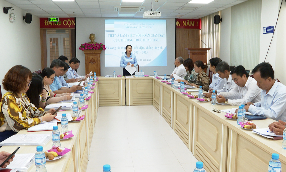 HĐND tỉnh giám sát  thực hành tiết kiệm, chống lãng phí tại Sở Khoa học và Công nghệ