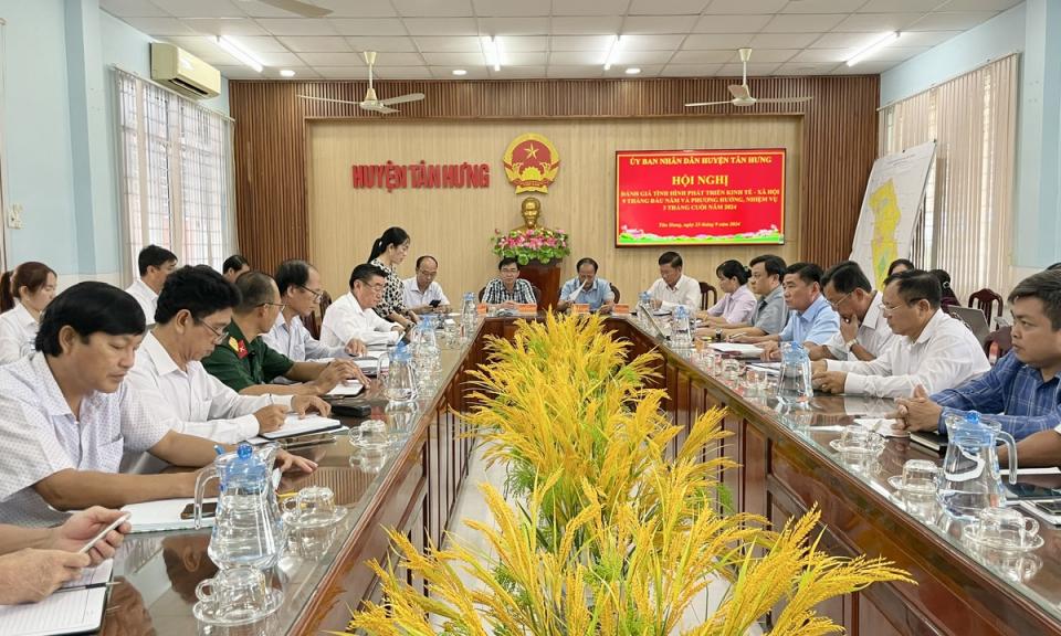 Tân Hưng triển khai triển nhiệm vụ 03 tháng cuối năm 2024
