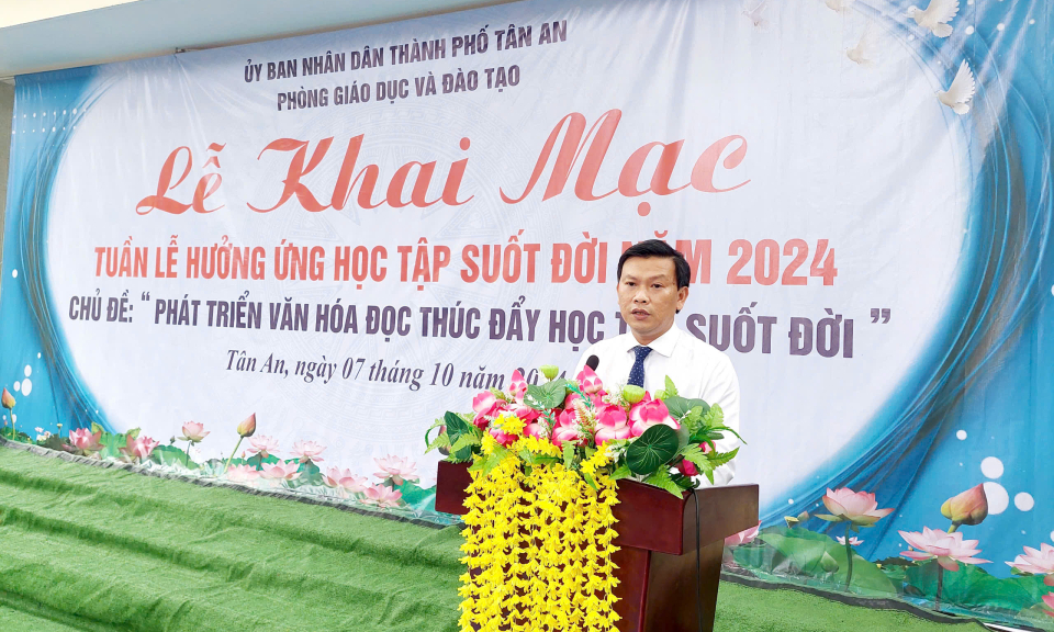 Thành phố Tân An khai mạc tuần lễ hưởng ứng học tập suốt đời năm 2024