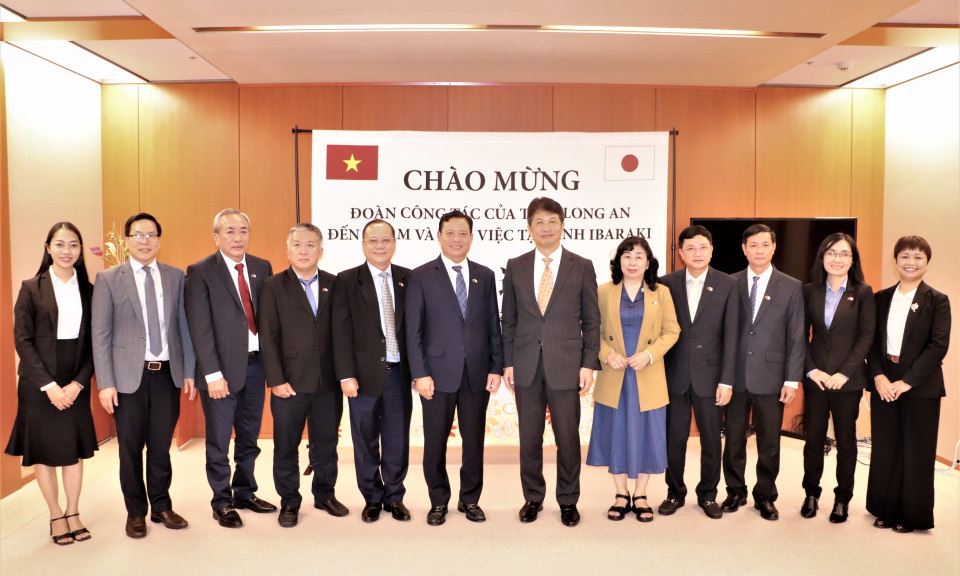 Đoàn công tác tỉnh Long An chào xã giao Thống đốc tỉnh Ibaraki, Nhật Bản