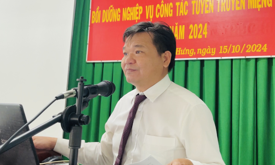Tân Hưng tập huấn công tác tuyên truyền miệng cơ sở năm 2024