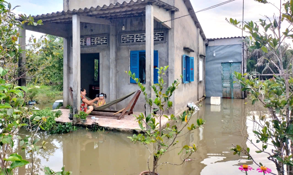 Cần Đước tích cực ứng phó với triều cường