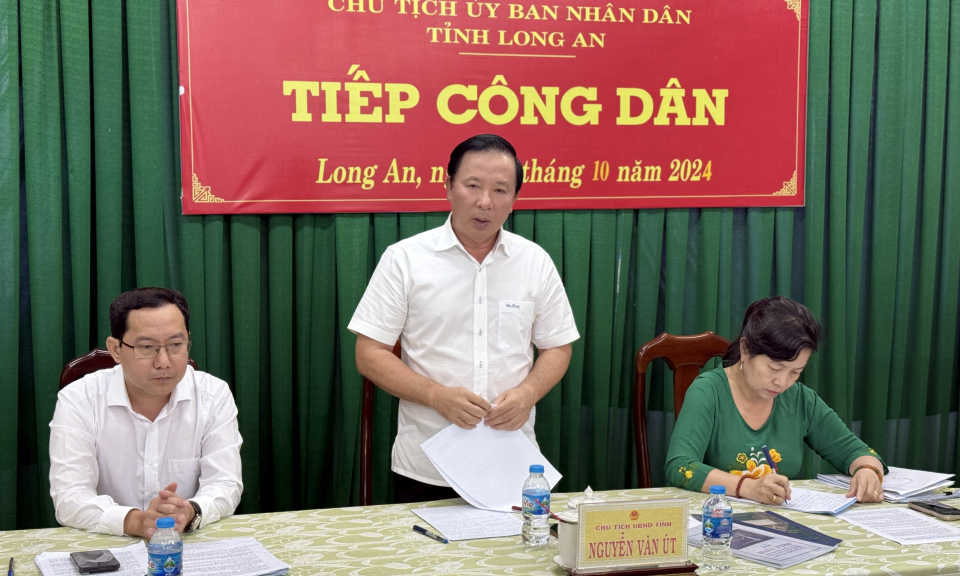 Chủ tịch UBND tỉnh Long An tiếp công dân